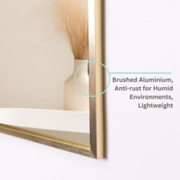 Mood Premium Round Bathroom Mirror Gold Framed Wall Mounted, Circle Frame Modern & Stylish (60Cm X 60Cm) - thumbnail 4