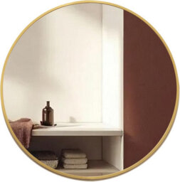 Mood Premium Round Bathroom Mirror Gold Framed Wall Mounted, Circle Frame Modern & Stylish (60Cm X 60Cm) - thumbnail 1