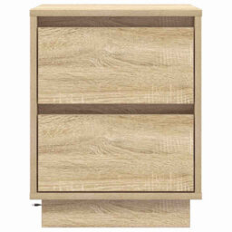 Berkfield Bedside Cabinet With Led Lights Sonoma Oak 39X34.5X50 Cm - thumbnail 6