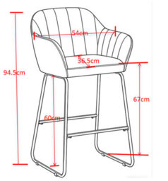 Set Of 2 Green Magaluf Velvet Fixed Height Bar Stools With Black Legs For Kitchen Island Breakfast Bar - thumbnail 5