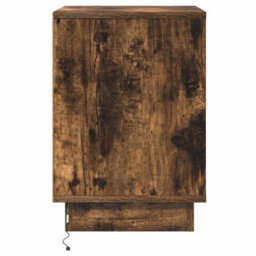 Berkfield Modern Bedside Cabinets With Led Lights 2 Pcs Smoked Oak 39X34.5X50 Cm - thumbnail 9