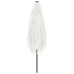 Berkfield Garden Parasol With Steel Pole White 388X388X248 Cm - thumbnail 6