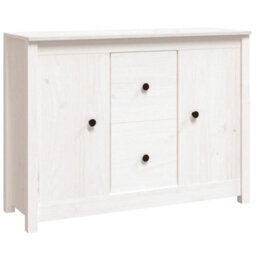 Vidaxl Sideboard White 100X35X74 Cm Solid Wood Pine - thumbnail 2