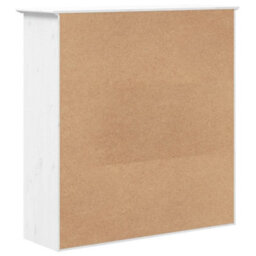 Berkfield Cabinet With Glass Doors Bodo White Solid Wood Pine - thumbnail 6