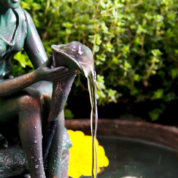 Primrose Fairy On Clam Shell Programmable Solar Powered Garden Water Feature Fountain With Led Lights H30Cm - thumbnail 2