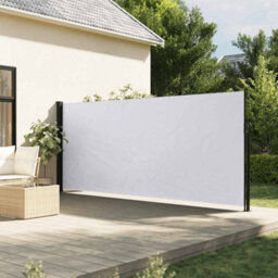 Walplus Retractable Side Awning Garden Sun Shade Canopy Gazebo For Back Door, Porch, Patio White 160X300 Cm - thumbnail 1