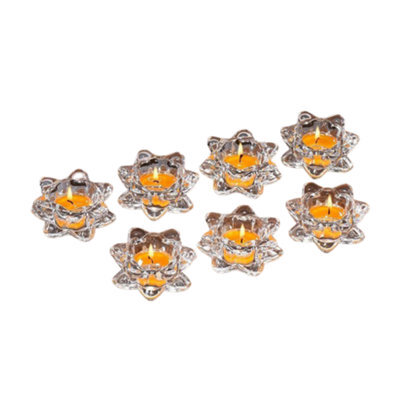 Lotus Flower Glass Candle Holder - Clear (Set Of 24) - image 1