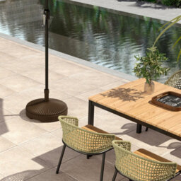 Outsunny Garden Parasol Base, 28Kg Sand Filled, 23Kg Water Filled, Brown - thumbnail 9