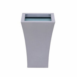 Primrose Zinc Galvanised Silver Flared Square Planter Pot 56Cm X 41Cm - thumbnail 2