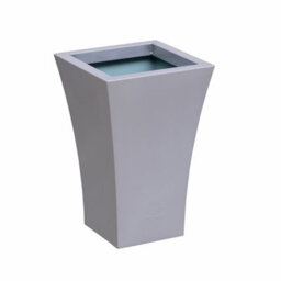 Primrose Zinc Galvanised Silver Flared Square Planter Pot 56Cm X 41Cm