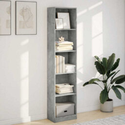Berkfield Bookcase Concrete Grey 40X24X176 Cm Engineered Wood - thumbnail 3