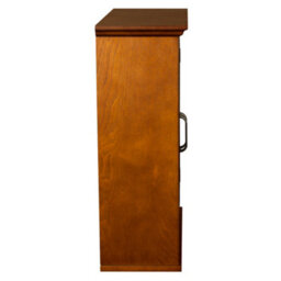 Teamson Home Wall-Mounted Bathroom Cabinet With Glass Doors, Oiled Oak - thumbnail 7