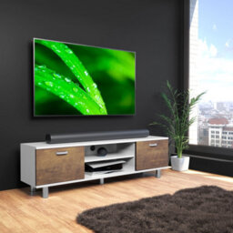 "Avf  Omaha 1.5M Tv Stand, For Tvs Up To 65"" - Walnut And White" - thumbnail 7