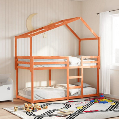 Berkfield Bunk Bed Without Mattress Wax Brown 90X190 Cm Single Solid Wood Pine - image 1