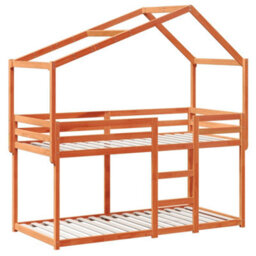 Berkfield Bunk Bed Without Mattress Wax Brown 90X190 Cm Single Solid Wood Pine - thumbnail 3