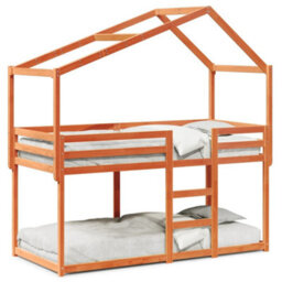 Berkfield Bunk Bed Without Mattress Wax Brown 90X190 Cm Single Solid Wood Pine - thumbnail 2