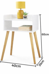 Spot On Dealz Bedside Table Small Side Table Living Room Tables Furniture Bedroom Indoor Storage Unit Decor White Decorative Night Stand - thumbnail 4