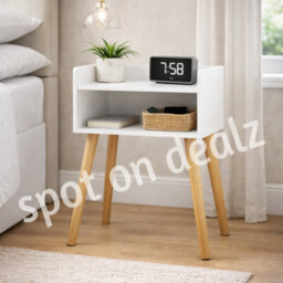 Spot On Dealz Bedside Table Small Side Table Living Room Tables Furniture Bedroom Indoor Storage Unit Decor White Decorative Night Stand - thumbnail 5