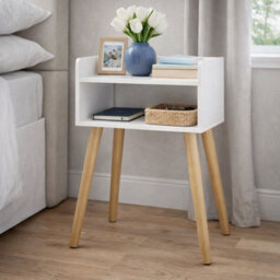 Spot On Dealz Bedside Table Small Side Table Living Room Tables Furniture Bedroom Indoor Storage Unit Decor White Decorative Night Stand