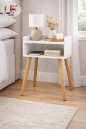 Spot On Dealz Bedside Table Small Side Table Living Room Tables Furniture Bedroom Indoor Storage Unit Decor White Decorative Night Stand - thumbnail 3