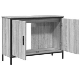 Berkfield Bathroom Sink Cabinet Grey Sonoma 80X30X60 Cm Engineered Wood - thumbnail 6