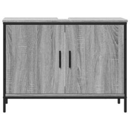 Berkfield Bathroom Sink Cabinet Grey Sonoma 80X30X60 Cm Engineered Wood - thumbnail 5
