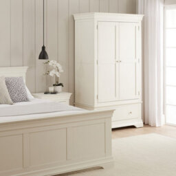 The Furniture Market Wilmslow White Painted 2 Door Double Wardrobe With Drawer - thumbnail 7