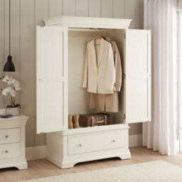 The Furniture Market Wilmslow White Painted 2 Door Double Wardrobe With Drawer - thumbnail 6