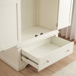 The Furniture Market Wilmslow White Painted 2 Door Double Wardrobe With Drawer - thumbnail 8
