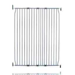 Bettacare Extra Tall Screw Fit Metal Dog Gate, Grey, 110Cm - 120Cm - thumbnail 1