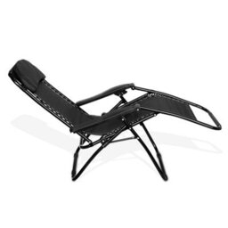 Livivo Set Of 2 Gravity Chairs & Side Tables - Black - thumbnail 6