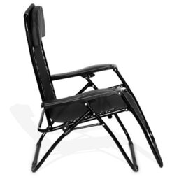 Livivo Set Of 2 Gravity Chairs & Side Tables - Black - thumbnail 4