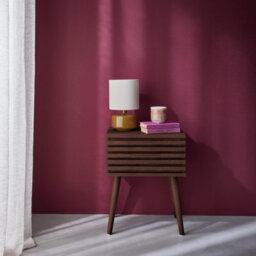 Sweeek - Scandi-Style Bedside Table With Grooved Wooden Effect Madere Walnut 29X40X50.5 Cm - thumbnail 6