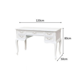 Melody Maison White Dressing Table Desk - Pays Blanc Range - thumbnail 9