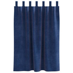 Berkfield Blackout Curtains With Hanging Loops 2 Pcs Dark Blue Velvet - thumbnail 3