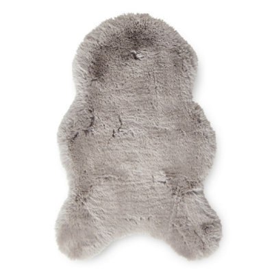 Sheepskin Silver Plain Shaggy Rug, 50mm Thickness Modern Rug, Luxurious Rug For Livingroom, & Diningroom-60Cm X 180Cm (Double) - image 1