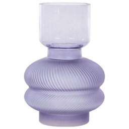Beliani Flower Vase Rodia Glass 24 Cm Violet - thumbnail 1