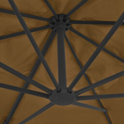 Berkfield Cantilever Umbrella With Aluminium Pole 400X300 Cm Taupe - thumbnail 6