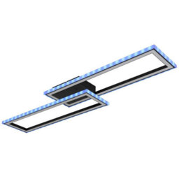 Luminosa Lighting Luminosa Mirella Integrated Led Semi Flush Ceiling Light Matt Black Led Dimmable 2700-6500K Remote Control Timer - thumbnail 7