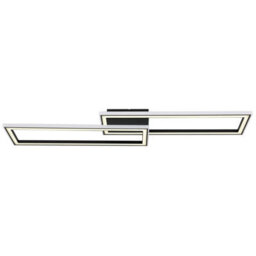 Luminosa Lighting Luminosa Mirella Integrated Led Semi Flush Ceiling Light Matt Black Led Dimmable 2700-6500K Remote Control Timer - thumbnail 3