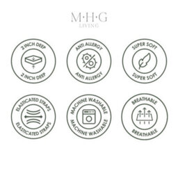 MHG Living Hotel-Quality Mattress Topper - Quilted 650Gsm Ultra Soft Microfibre, 5Cm Thick, Hypoallergenic & Breathable (King) - thumbnail 7