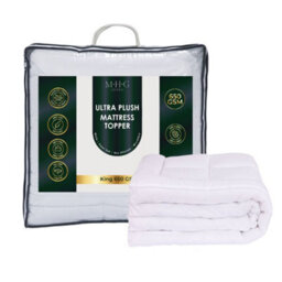 MHG Living Hotel-Quality Mattress Topper - Quilted 650Gsm Ultra Soft Microfibre, 5Cm Thick, Hypoallergenic & Breathable (King) - thumbnail 1