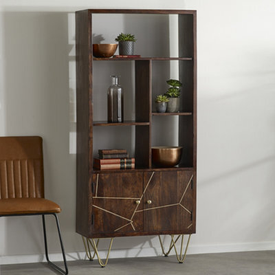 Worcester Dark Gold Large Bookcase 2 Door - image 1