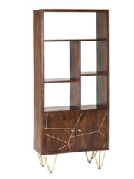 Worcester Dark Gold Large Bookcase 2 Door - thumbnail 3