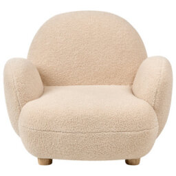 Beliani Kids Armchair Hem Boucle Beige - thumbnail 5