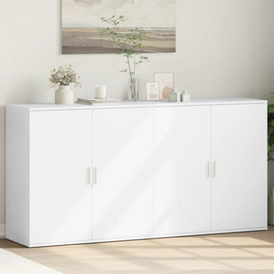 Berkfield Sideboards 2 Pcs White 79X38X80 Cm Engineered Wood - image 1