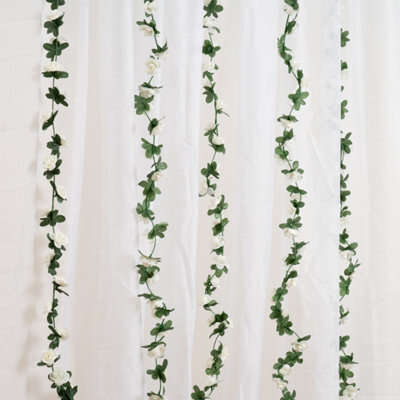 Scottish Everlastings Ltd. Scottish Everlastings 180Cm Artificial White Mini Rose Garland - Pack Of 6 - image 1