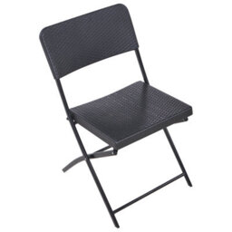 Wyld And Coco Black Foldable Bistro Set - Square Table And 2 Chairs, Weatherproof Patio Furniture - thumbnail 7