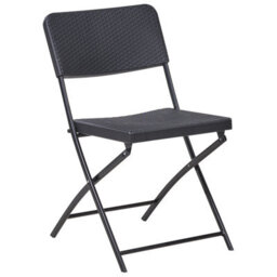 Wyld And Coco Black Foldable Bistro Set - Square Table And 2 Chairs, Weatherproof Patio Furniture - thumbnail 4