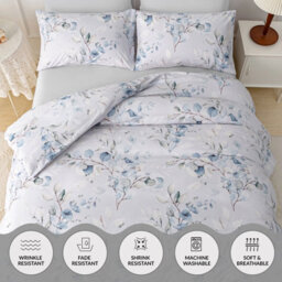 Lazzaro Luxury Microfiber Single Duvet Cover Sets Reversible Bedding Set With Zipper Closure - thumbnail 3